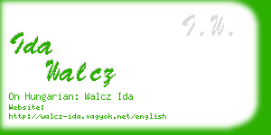 ida walcz business card